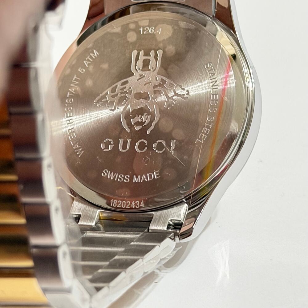 NWT Full Set Gucci Watch G-Timeless Gold Steel Bee Unisex 38mm YA1264131 - Picture 3 of 6